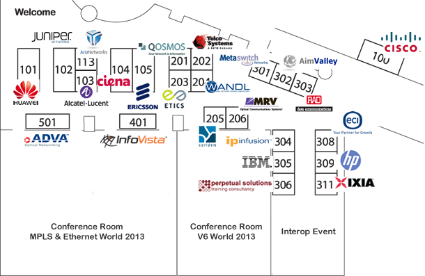 MPLS & Ethernet exhibition floor plan